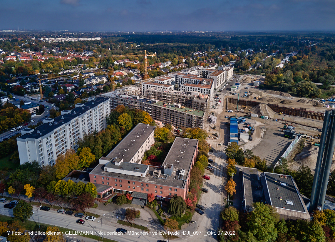 13.10.2022 - Baustelle Alexisquartier und Pandion Verde in Neuperlach